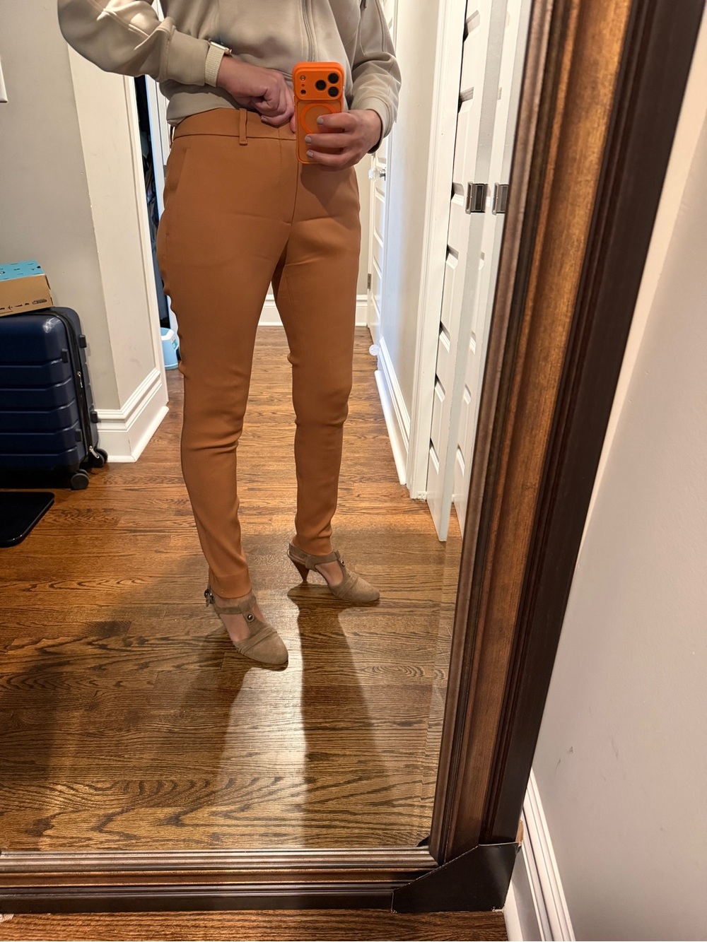 Gucci Women IT 40 Rust Orange Tailored Slim Trousers Pants Made in Italy